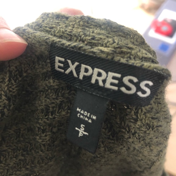 Express dark green 3/4 sleeve sweater small - Picture 5 of 5